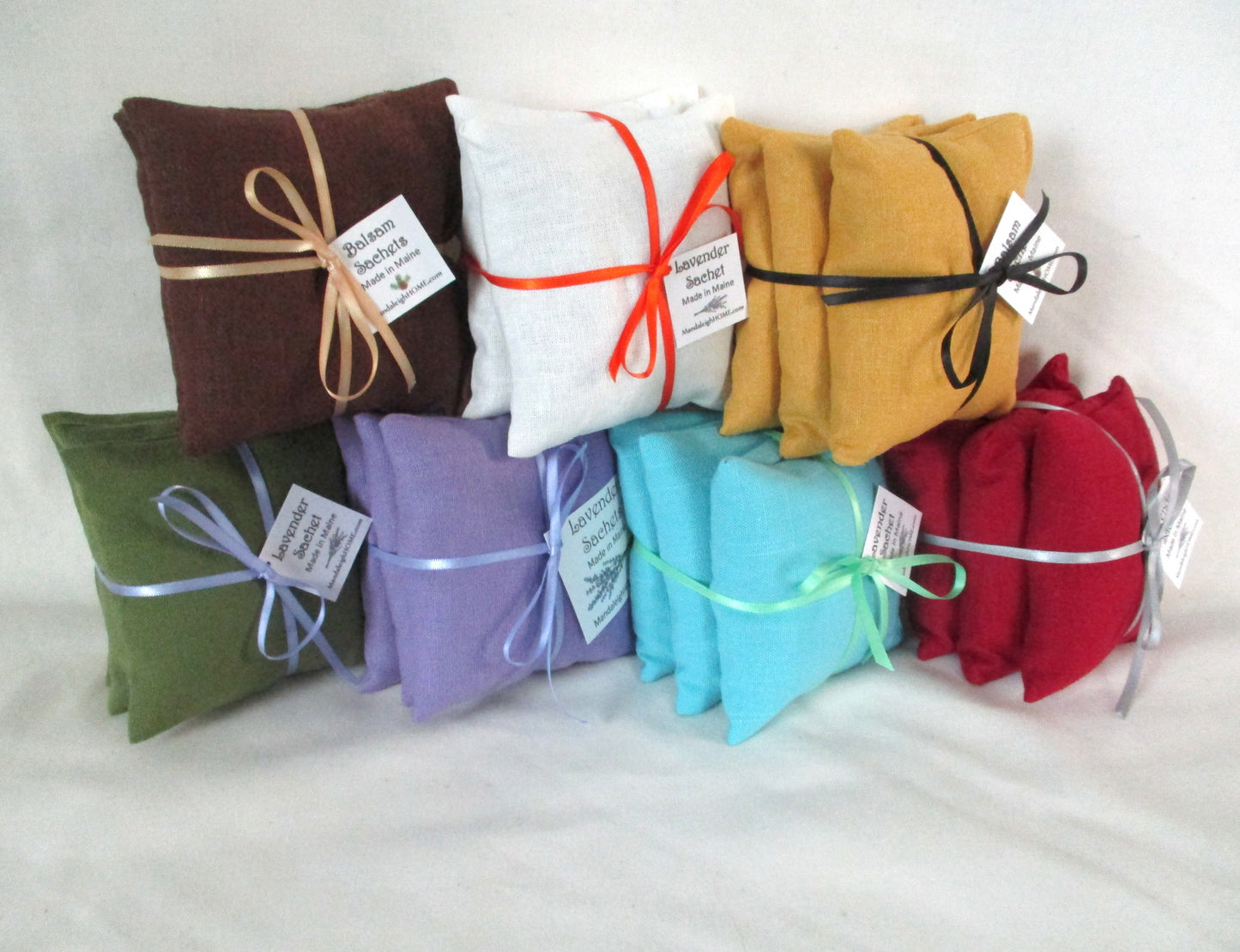 Wholesale Bulk order of 75 individual or 25 Sets of 3 Fine Linen Balsam or Lavender Sachets