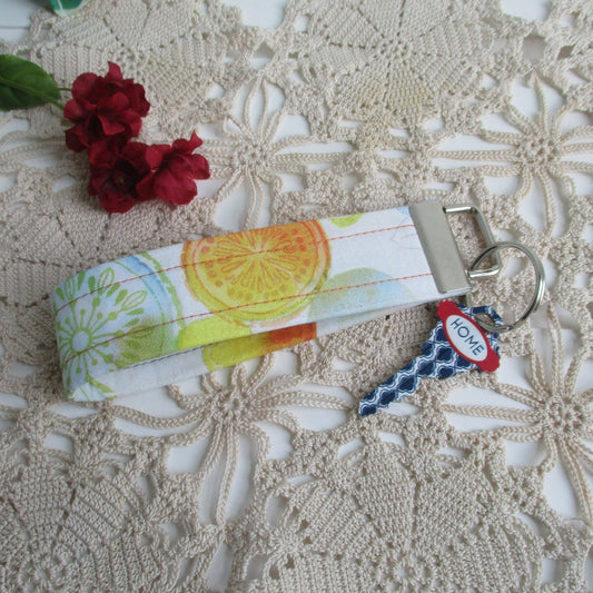 Lemon Lime Citrus Key Fob white pink yellow orange green