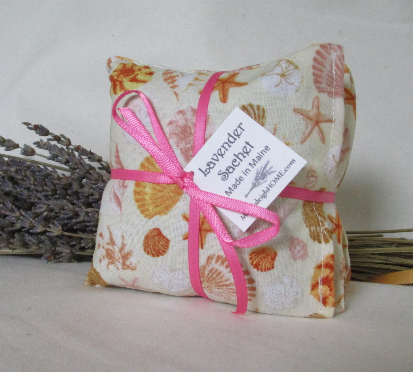 Nautical Shell Sea Ocean Beach Sachet Set of 3 in Balsam or Lavender Ready to Ship