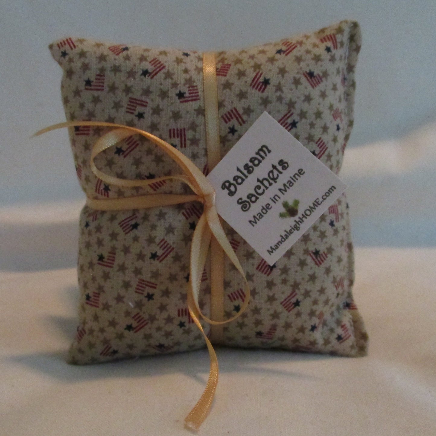 Lavender or Maine Balsam Fir Sachet set of 3 American Flag Primitive Style Ready to Ship