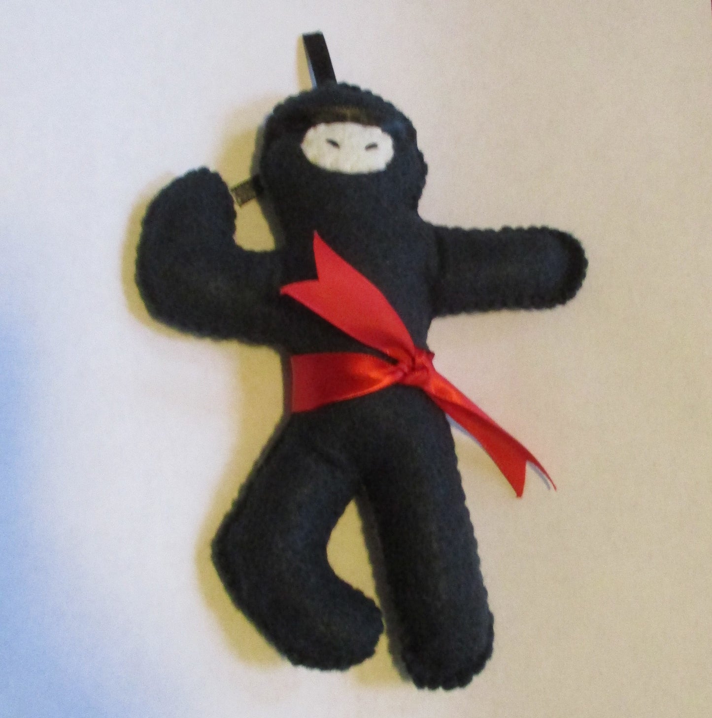 Felt Pocket Ninja stuffed soft toy action figure, ornament or Valentine gift