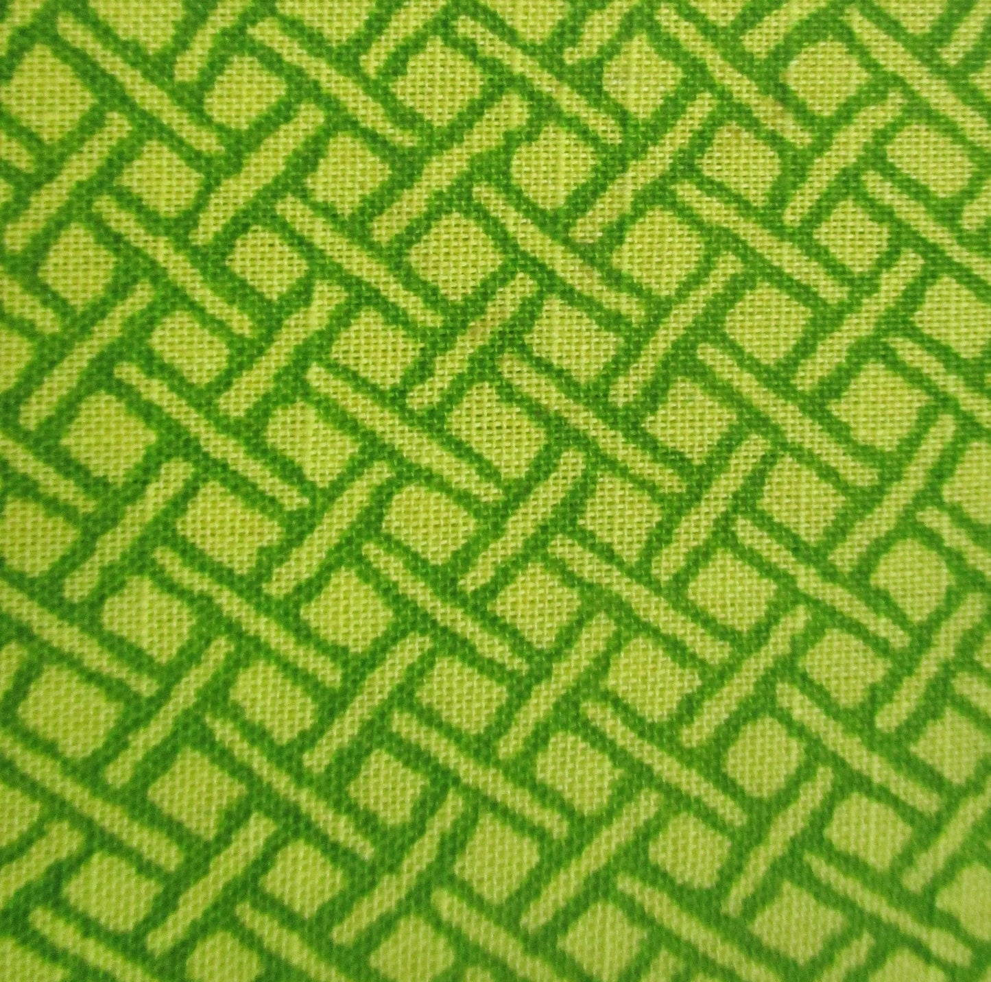 Chartreuse Lattice Print Homespun Quilting Fabric Fat Quarter or By the Yard 100% Cotton