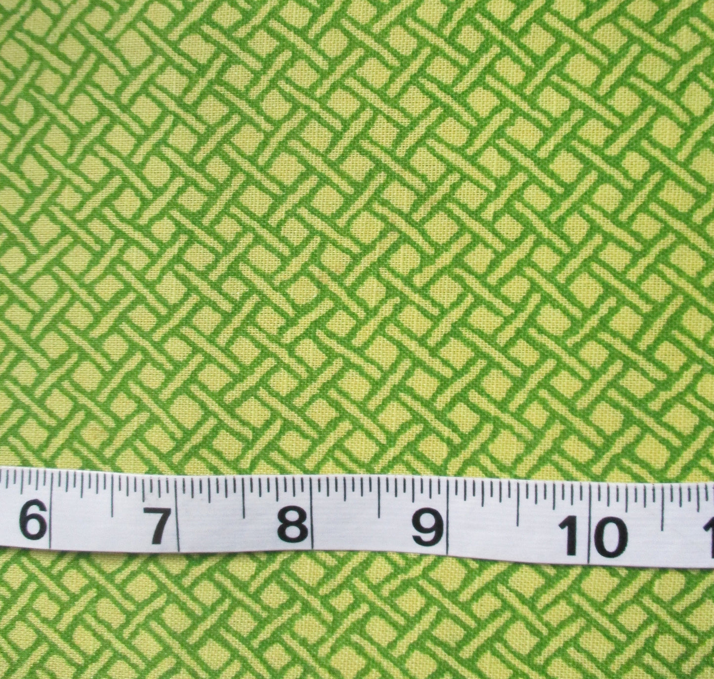 Chartreuse Lattice Print Homespun Quilting Fabric Fat Quarter or By the Yard 100% Cotton