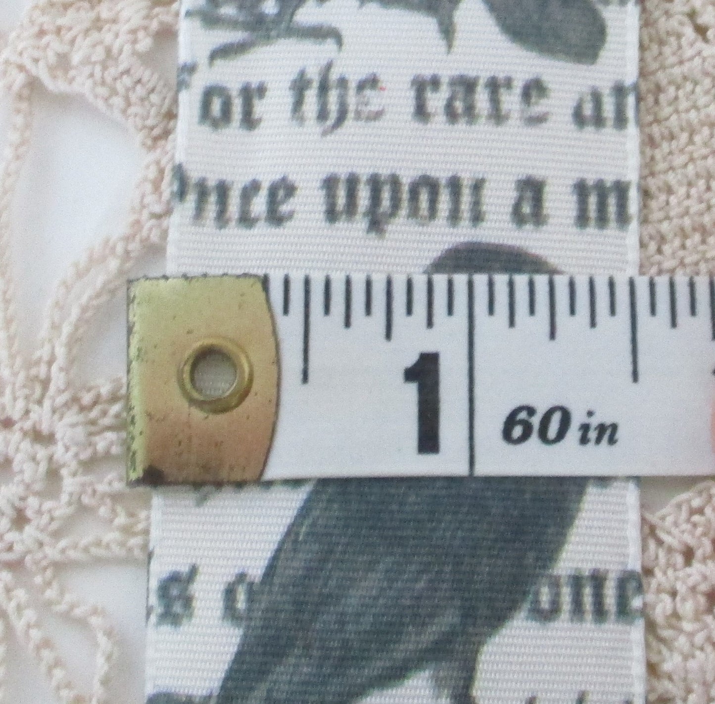 Raven Crow Lenora Wire Edge Ribbon Black on Cream 1 1/2 inches by the yard or roll Halloween Nevermore