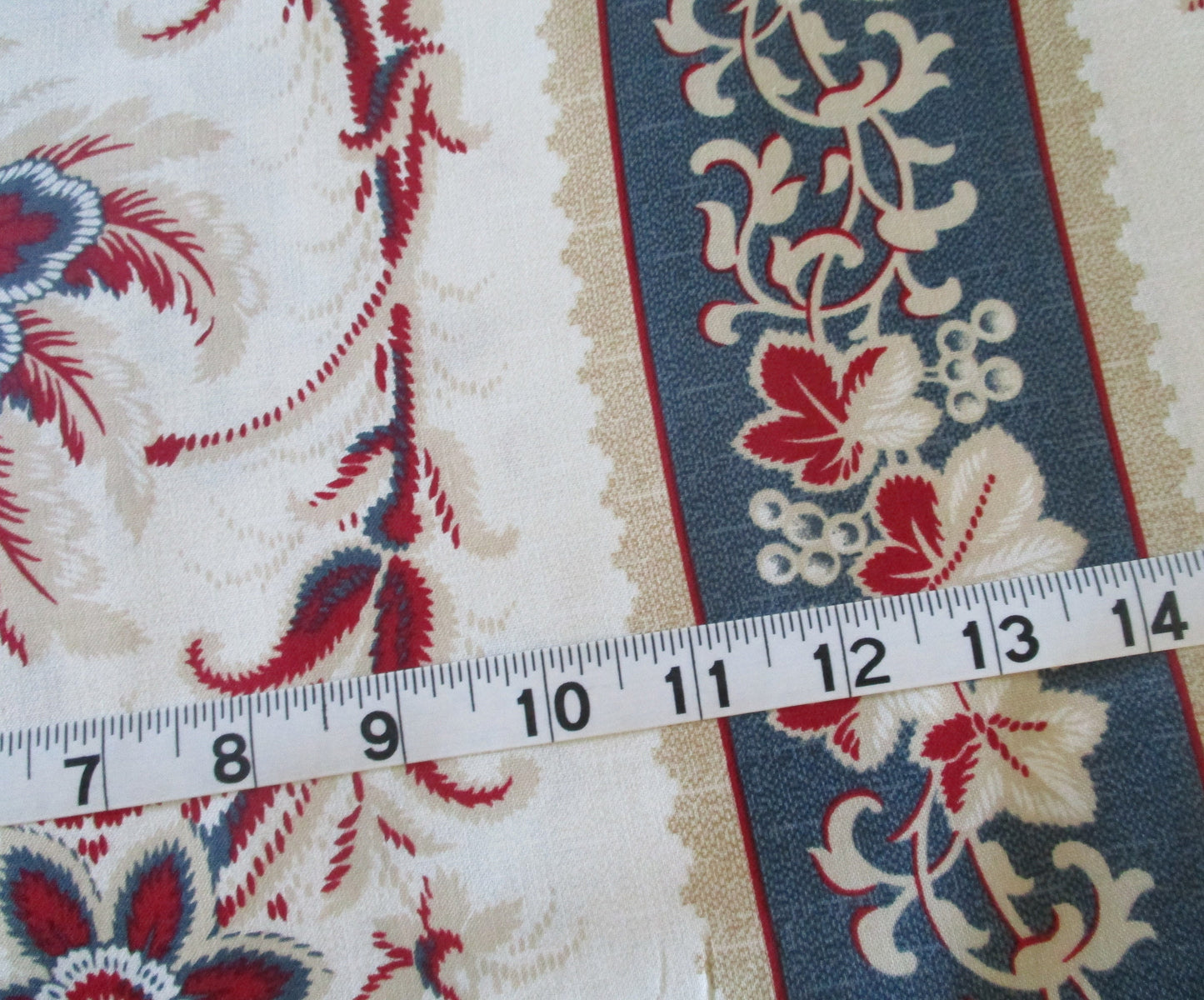 American Beauty Red White and Blue Floral Cotton Fabric By the Yard or Fat Quarter two styles by Red Rooster