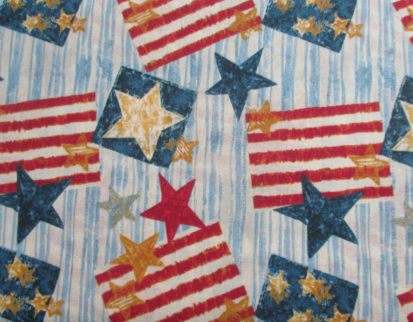 Grand Ol Flag by Prairie Woods Studio  By the Yard or Fat Quarter American Flag Patriotic Red White and Blue