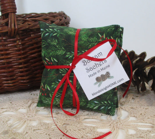 Christmas Greenery Balsam, Lavender or Cedar Sachet set of 3