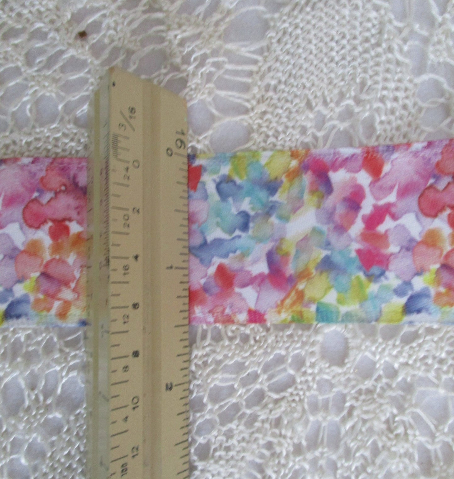 Mirror Pastel Rainbow Watercolor Print Ribbon 1.5 inches Offray