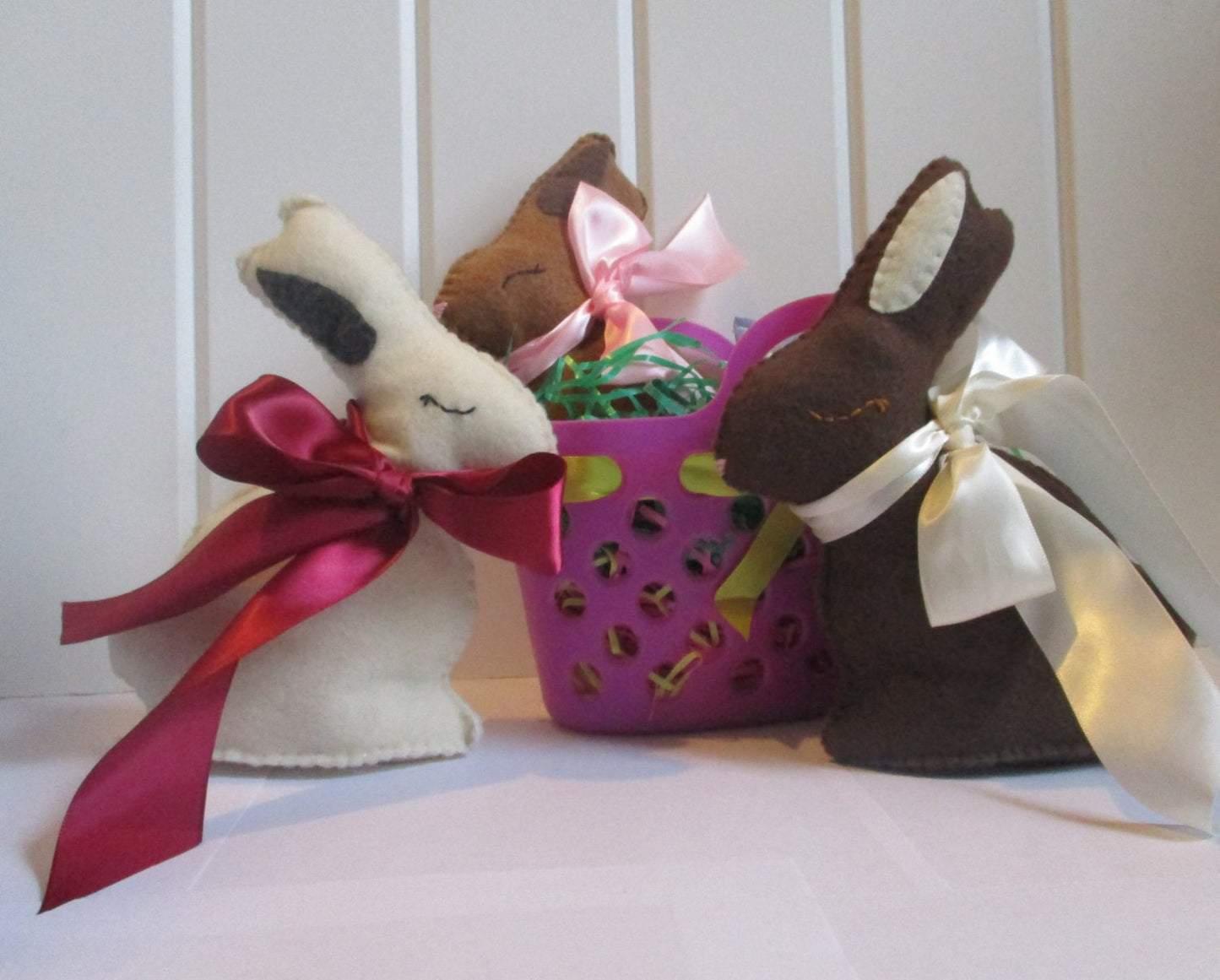 Felt Bunny Easter Decoration Toy Stuffed Animal Chocolate Bunny Sugar Free